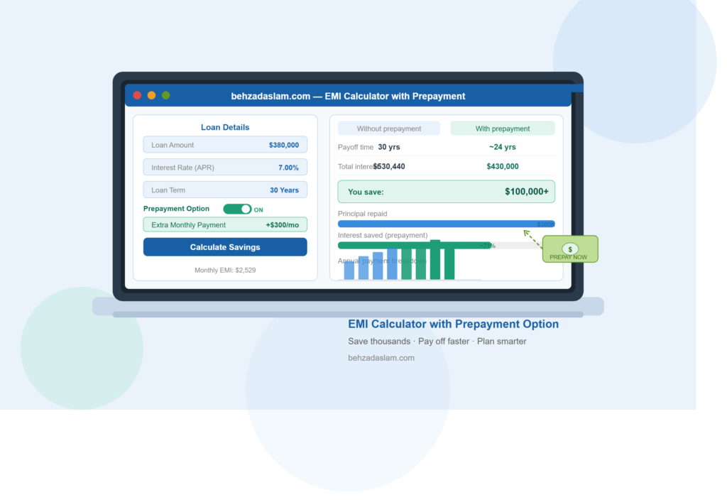 EMI Calculator with Prepayment Option Explained