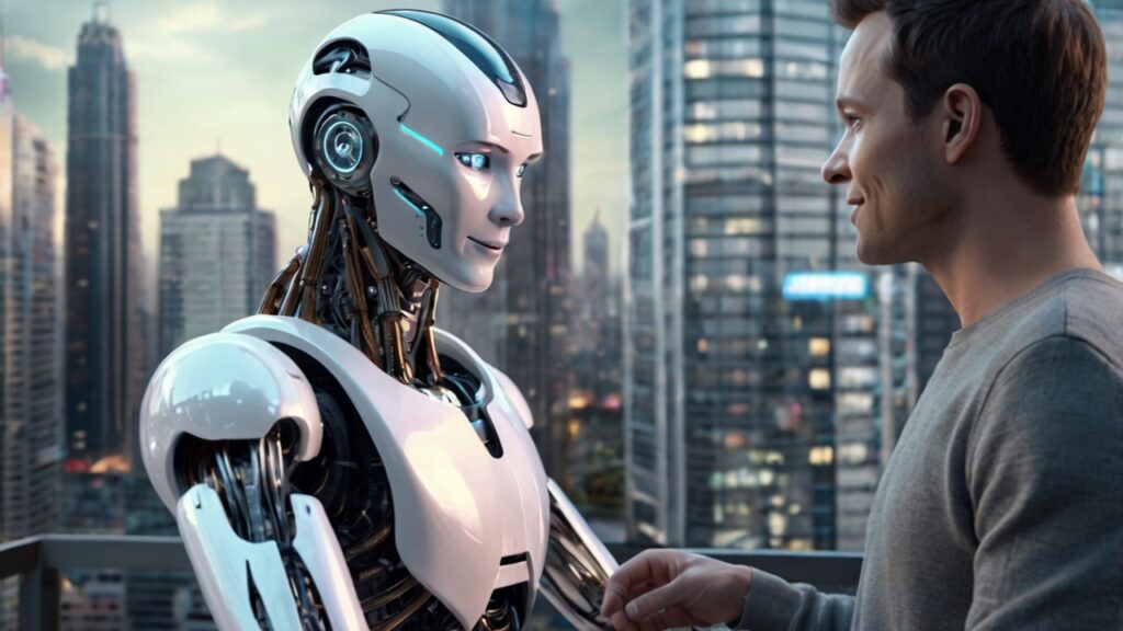 AI robot helping with small-budget investing tools