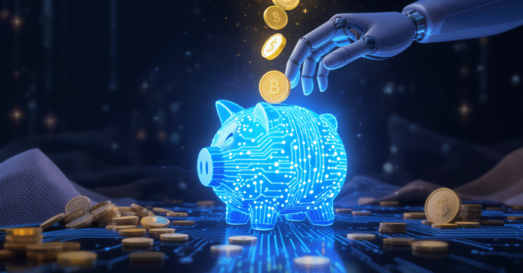 automate savings with AI tools piggy bank
