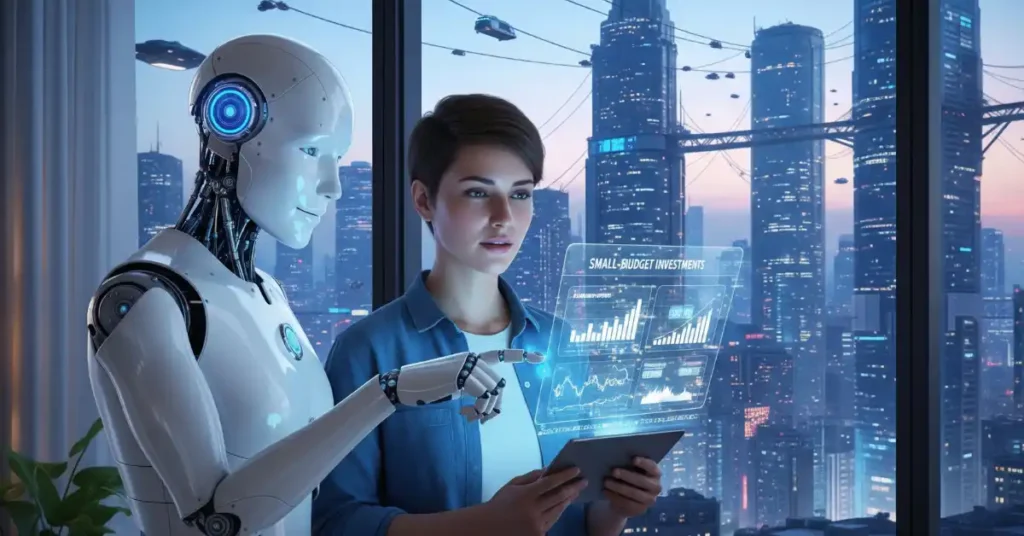 AI tools for small-budget investing dashboard with growth charts