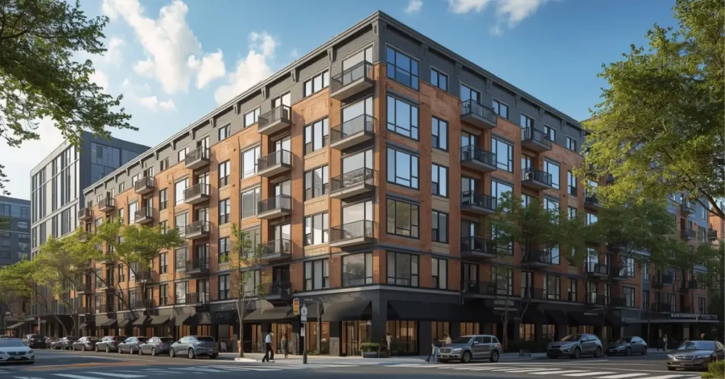 Rent Increase in the USA – urban apartment exterior