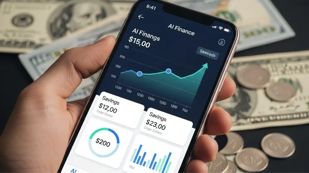 AI budgeting apps tracking spending and increasing savings
