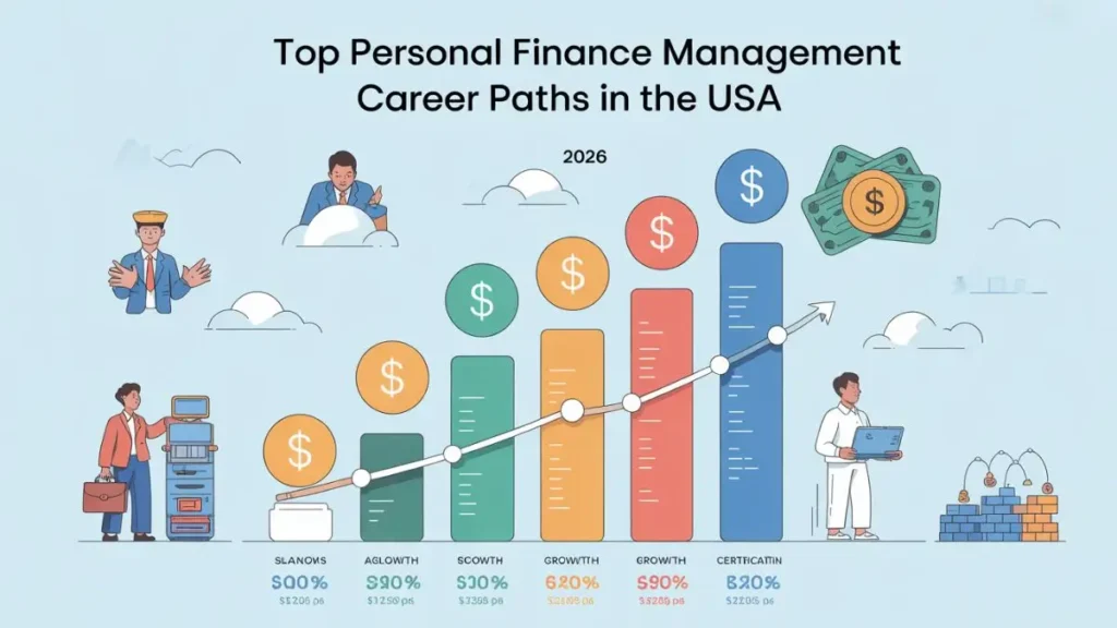 Personal finance management jobs in USA – career infographic