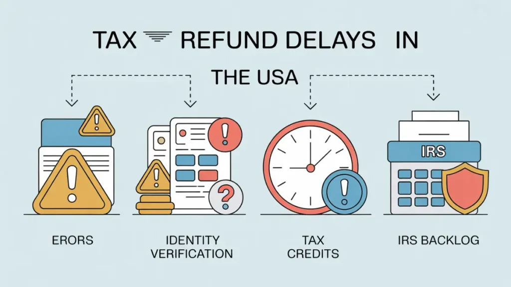 Tax Refund Timeline 2026 common IRS refund delays illustration
