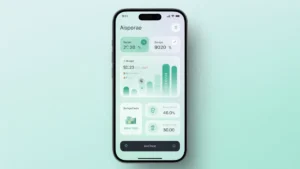 personal finance assistant app managing budget and savings on smartphone in 2026